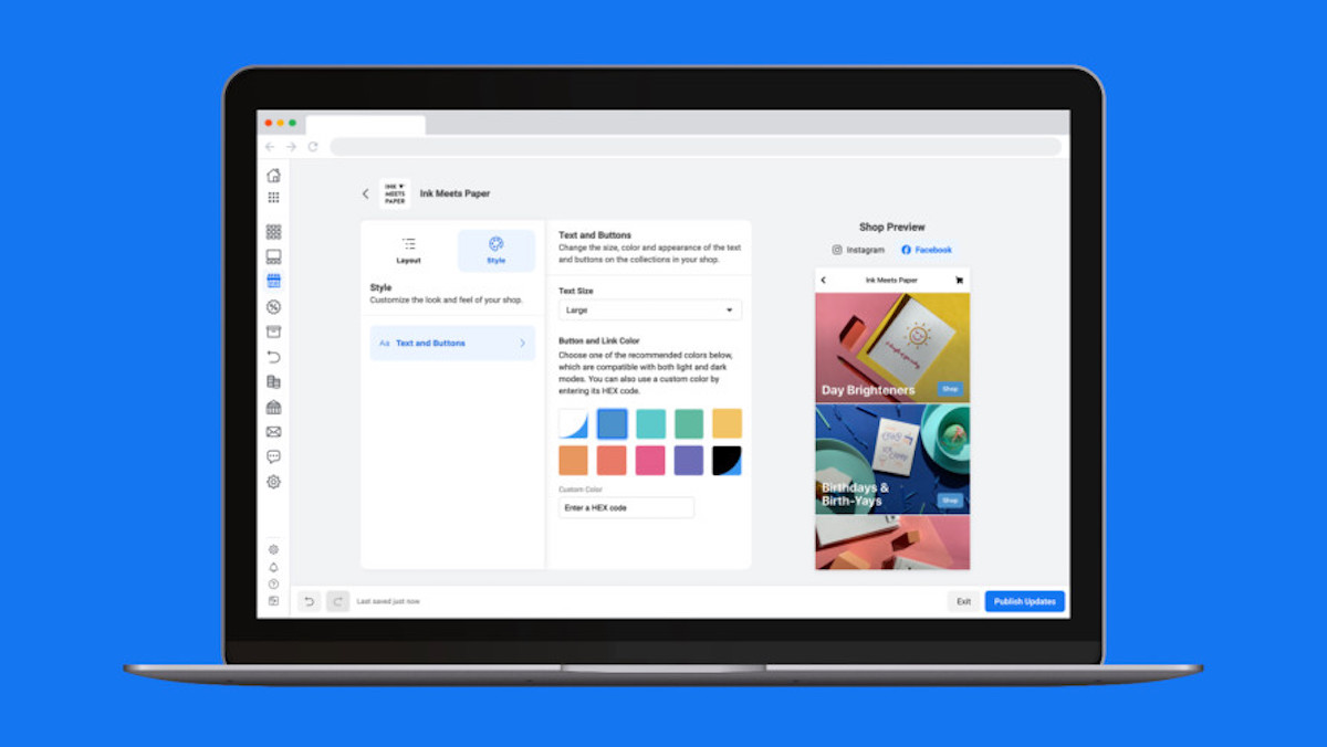 Gestore delle vendite di Facebook Shops